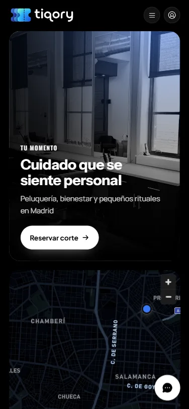 A storefront built around a map, not a template.